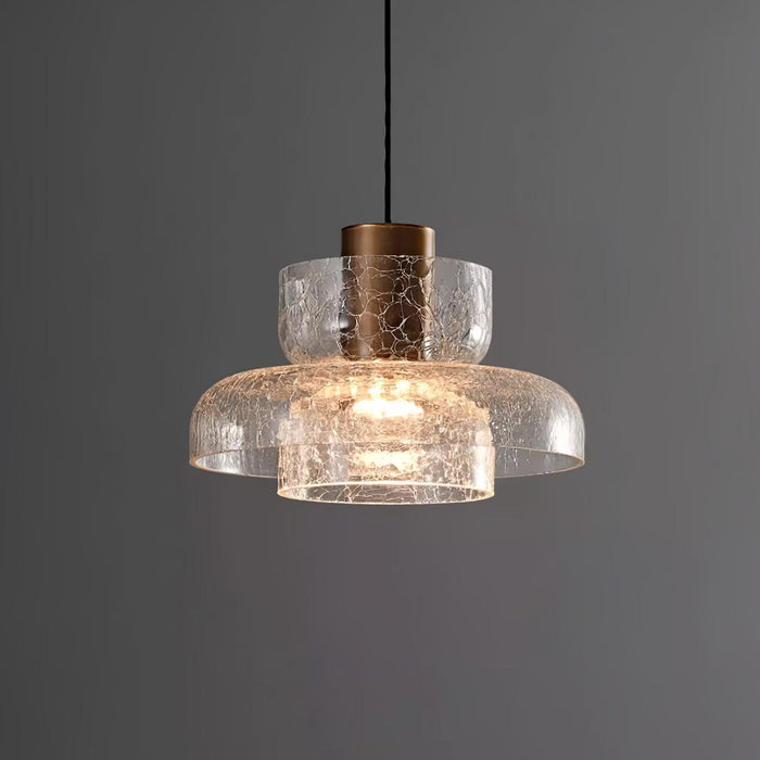 Glacier Crackle Glass Pendant Lamp-DWHOME