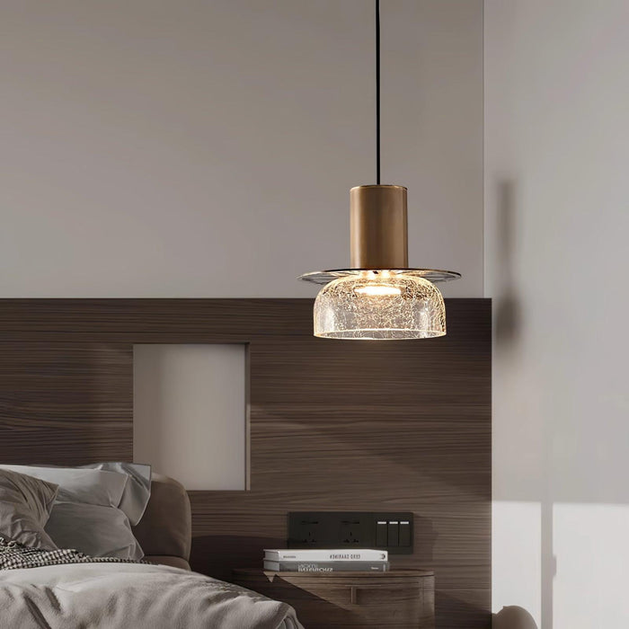 Glacier Crackle Glass Pendant Lamp-DWHOME