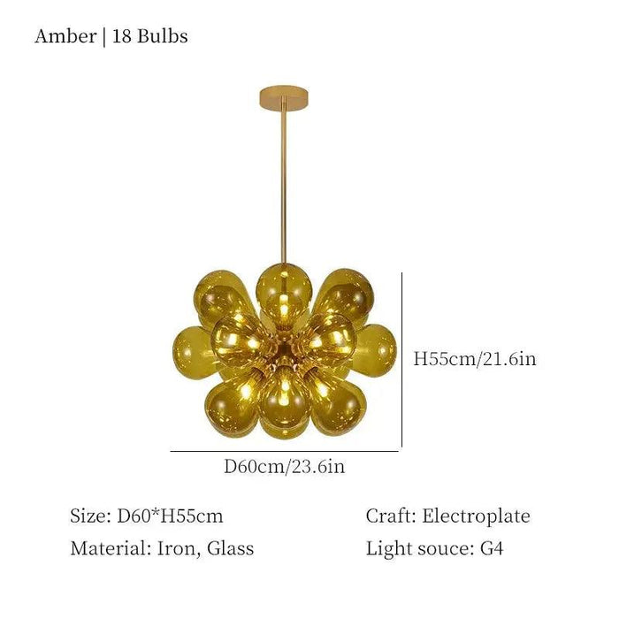 Glass Bubble Ceiling Light Amber&Blue&White - DWHOME