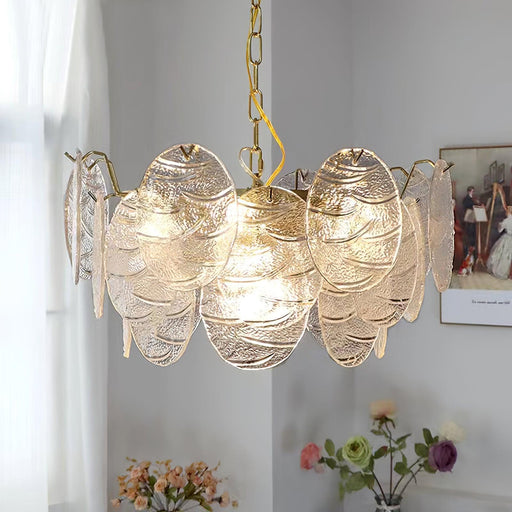 Glass Disc Chandelier-DWHOME