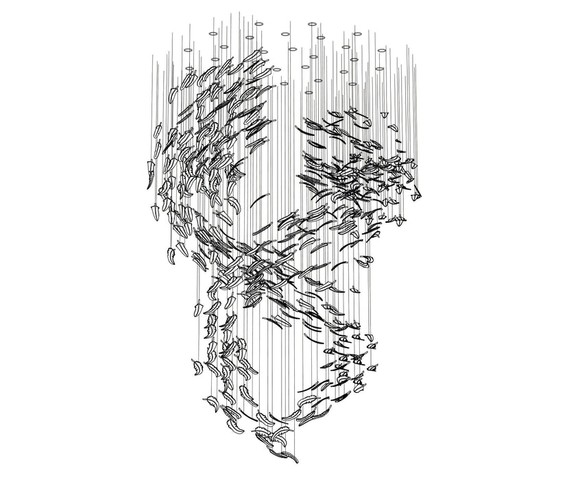 Glass Feathers Chandelier - DWHOME