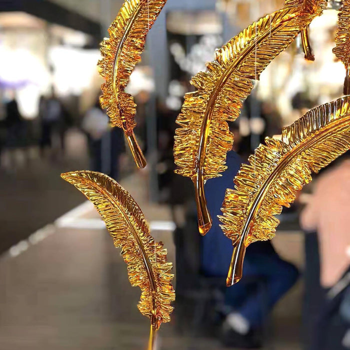 Glass Feathers Flying Chandelier-DWHOME