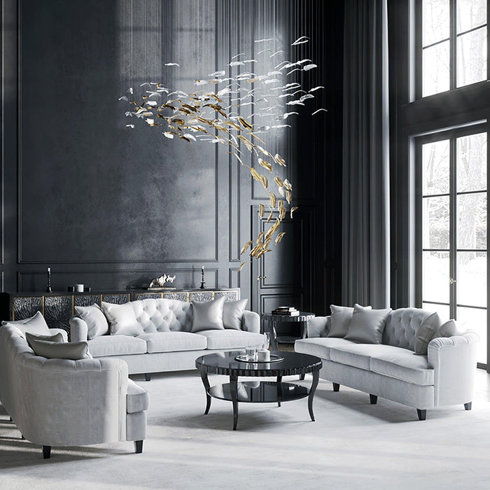 Glass Feathers Flying Chandelier-DWHOME