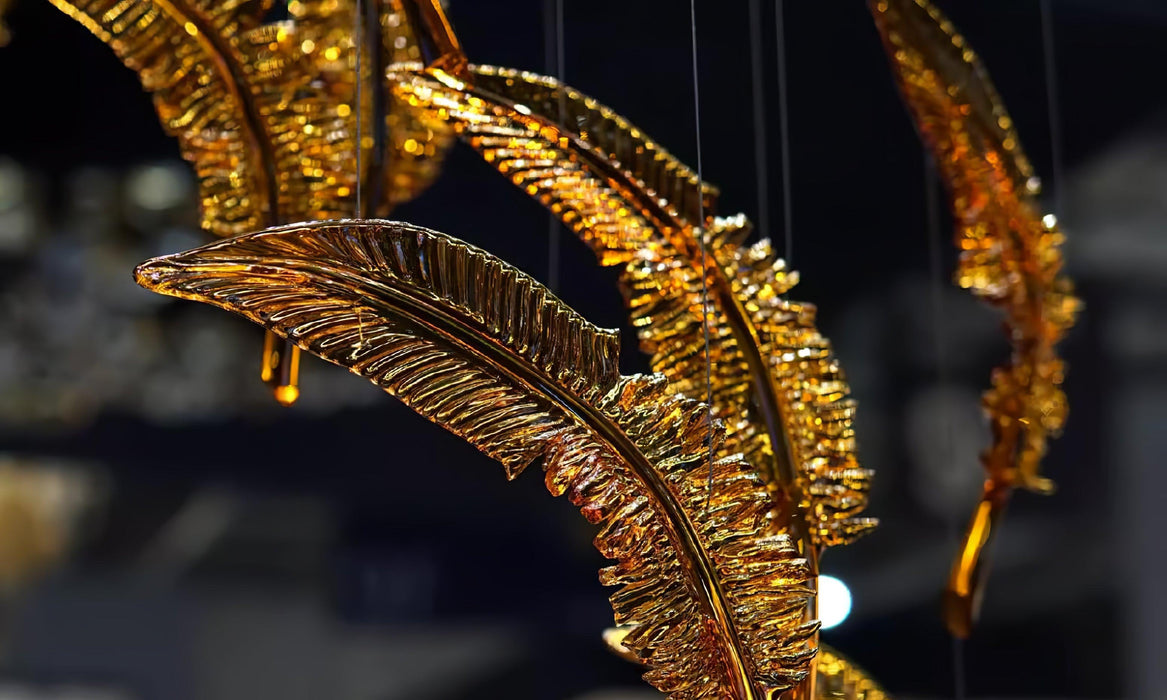 Glass Feathers Flying Chandelier-DWHOME