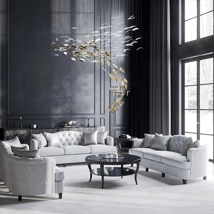 Glass Feathers Flying Chandelier-DWHOME