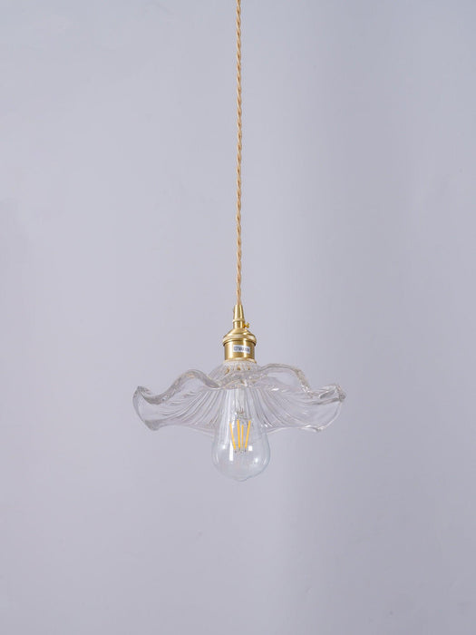 Glass Hibiscus Flower Pendant Light-DWHOME
