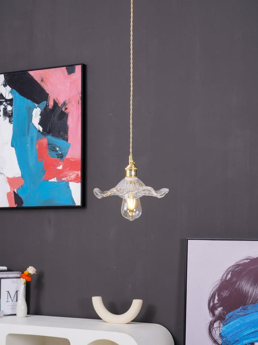 Glass Hibiscus Flower Swag Light-DWHOME