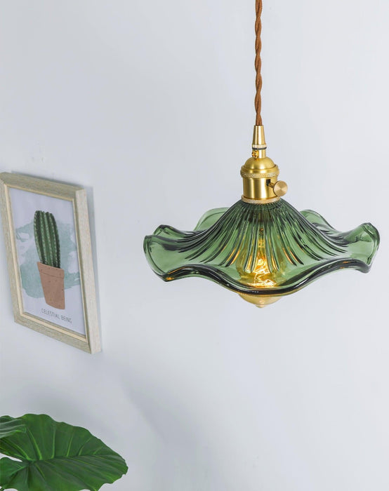 Glass Hibiscus Flower Swag Light-DWHOME
