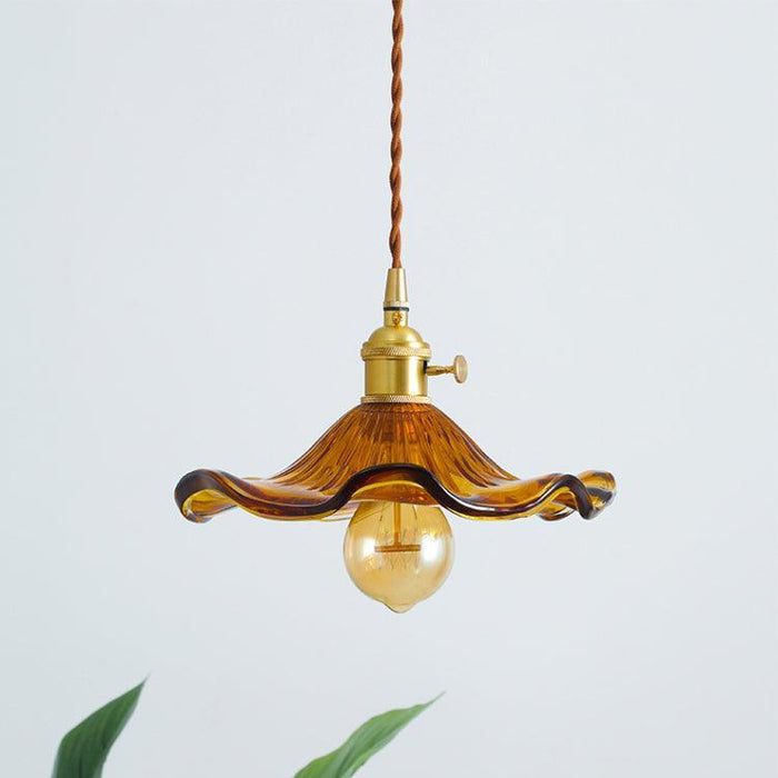 Glass Hibiscus Flower Swag Light-DWHOME