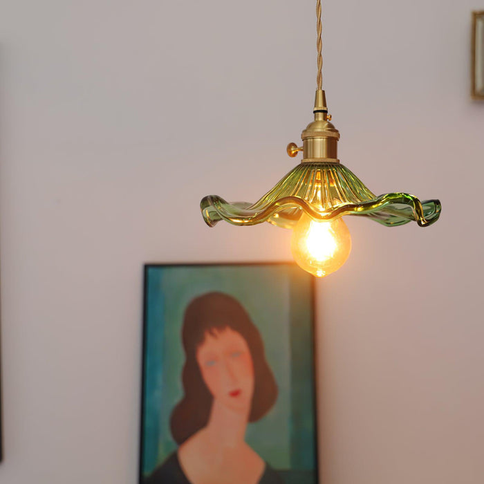 Glass Hibiscus Flower Swag Light-DWHOME