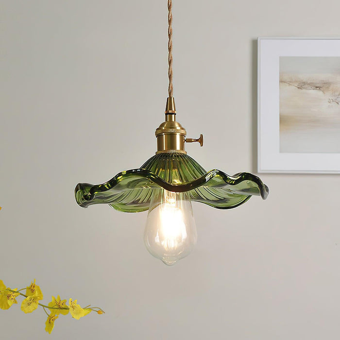 Glass Hibiscus Flower Swag Light-DWHOME
