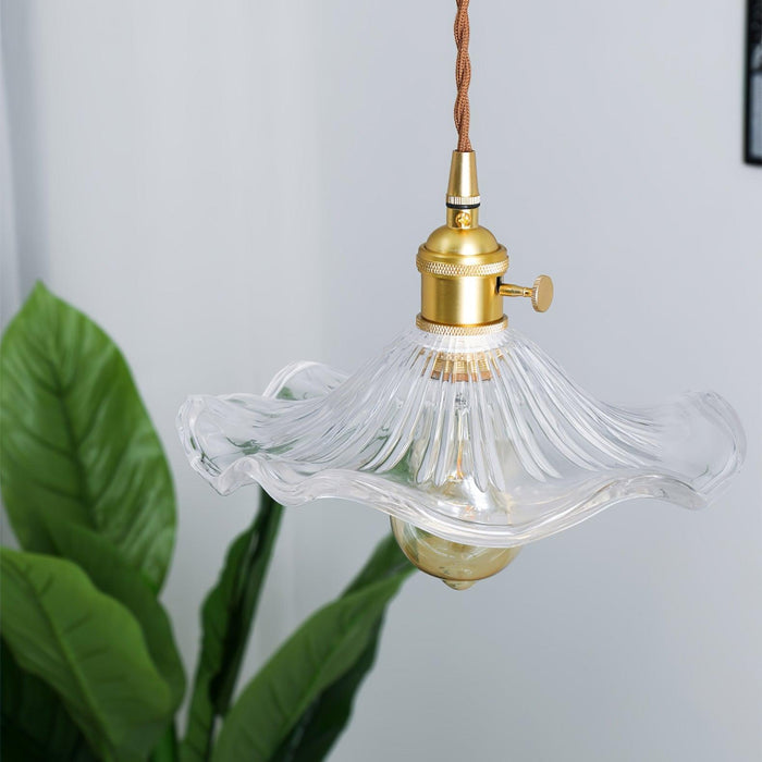 Glass Hibiscus Flower Swag Light-DWHOME