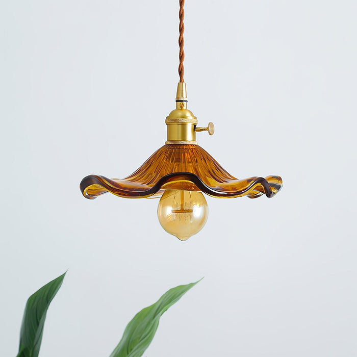 Glass Hibiscus Flower Swag Light-DWHOME