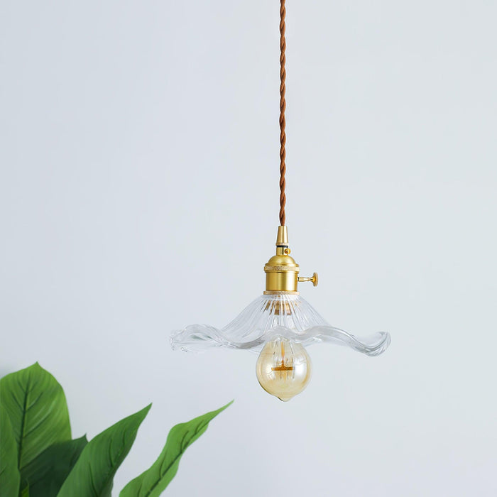 Glass Hibiscus Flower Swag Light-DWHOME