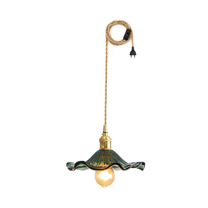 Glass Hibiscus Flower Swag Light-DWHOME