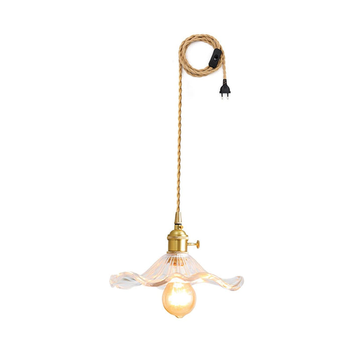 Glass Hibiscus Flower Swag Light-DWHOME