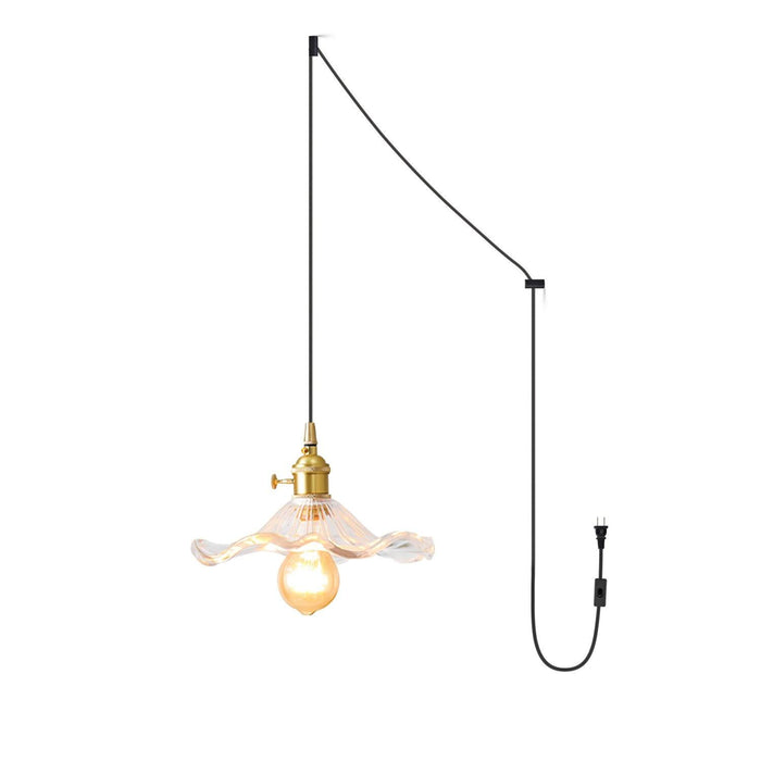 Glass Hibiscus Flower Swag Light-DWHOME