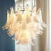 Glass Leaf Cascade Chandelier-DWHOME
