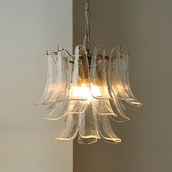 Glass Leaf Cascade Chandelier-DWHOME