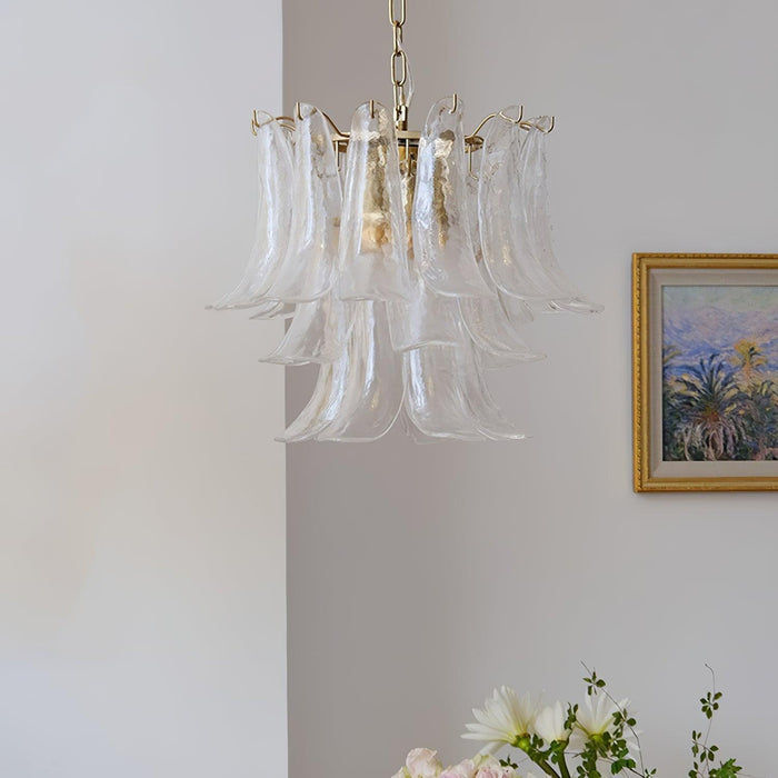 Glass Leaf Cascade Chandelier-DWHOME