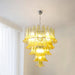 Glass Leaf Cascade Chandelier-DWHOME