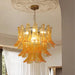 Glass Leaf Cascade Chandelier-DWHOME