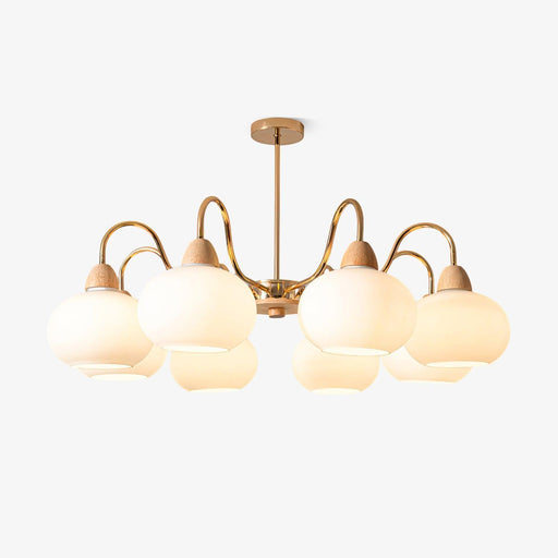 Glass Persimmon Chandelier-DWHOME