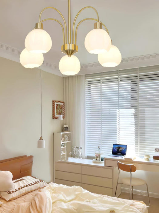 Glass Pumpkin Gold Chandelier - DWHOME