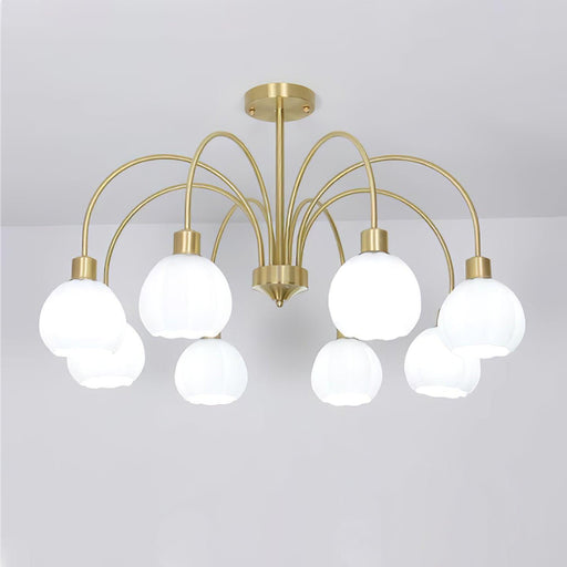 Glass Pumpkin Gold Chandelier-DWHOME