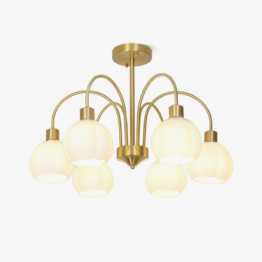 Glass Pumpkin Gold Chandelier-DWHOME