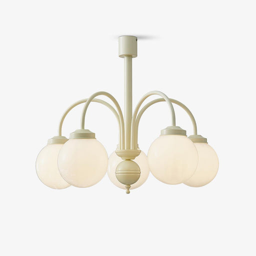 Cream Glass Sphere Chandelier-DWHOME
