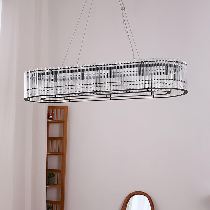 Glass Tube Ring Chandelier-DWHOME