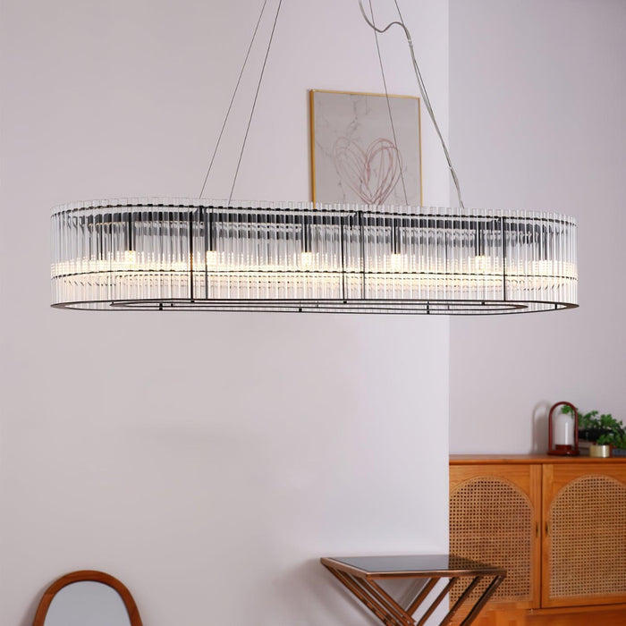 Glass Tube Ring Chandelier-DWHOME