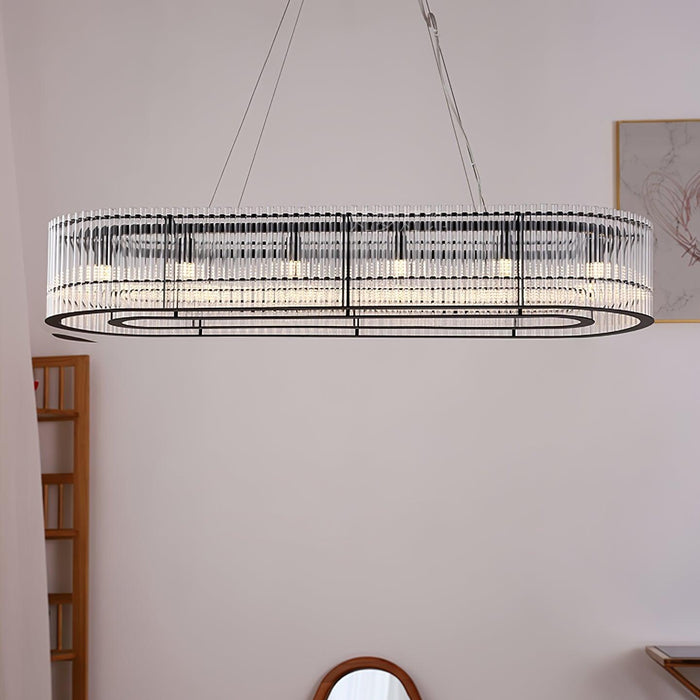 Glass Tube Ring Chandelier-DWHOME