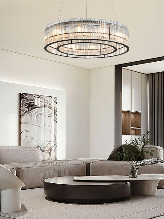 Glass Tube Ring Chandelier-DWHOME