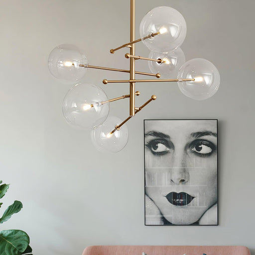 Glass Globe Mobile Chandelier-DWHOME