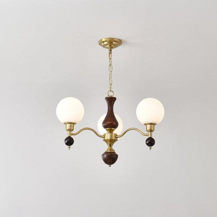Globe Orb Wood Chandelier-DWHOME