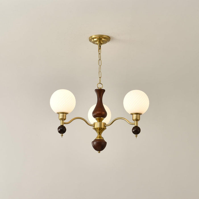 Globe Orb Wood Chandelier-DWHOME