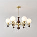 Globe Orb Wood Chandelier-DWHOME