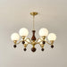 Globe Orb Wood Chandelier-DWHOME