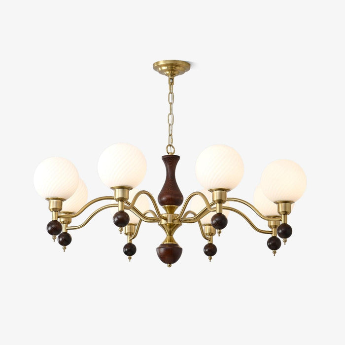 Globe Orb Wood Chandelier-DWHOME