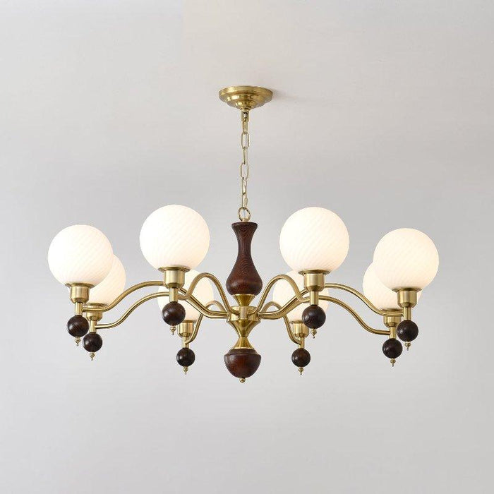 Globe Orb Wood Chandelier-DWHOME