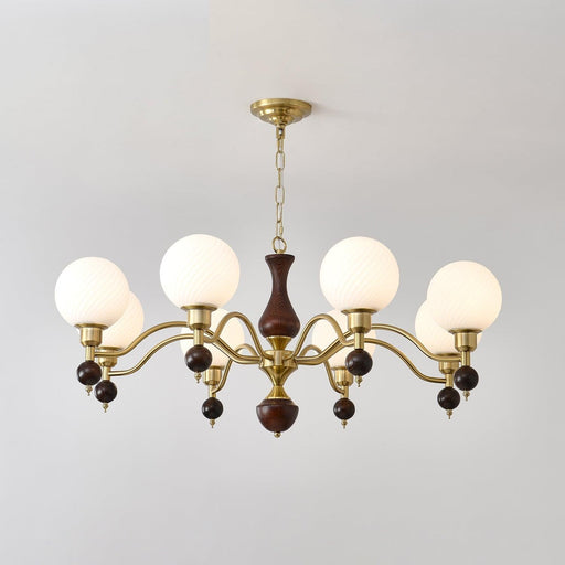 Globe Orb Wood Chandelier-DWHOME
