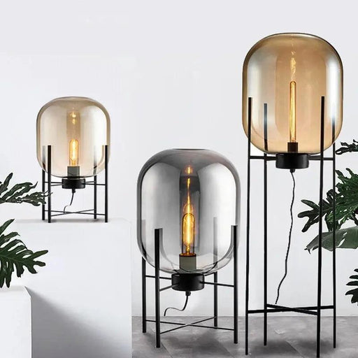 Glowlia Glass Shade Floor Lamp-DWHOME