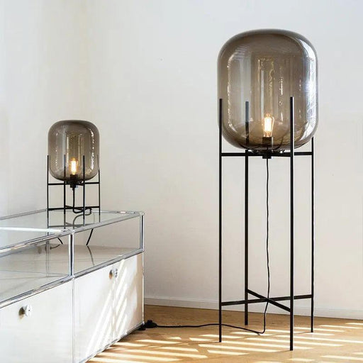 Glowlia Glass Shade Floor Lamp-DWHOME