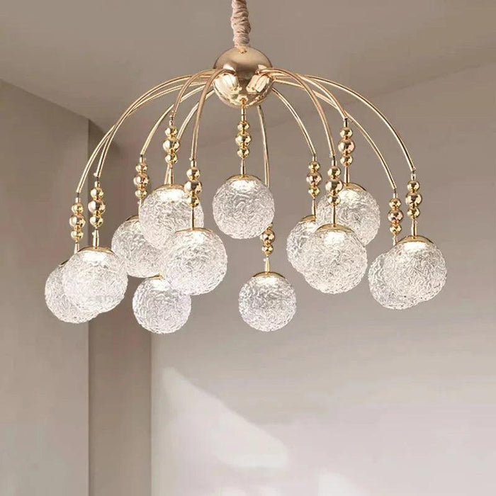 Gold Bubble Glass Pendant Light - Flush Mount Chandelier-DWHOME