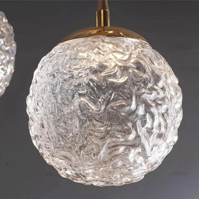 Gold Bubble Glass Pendant Light - Flush Mount Chandelier-DWHOME