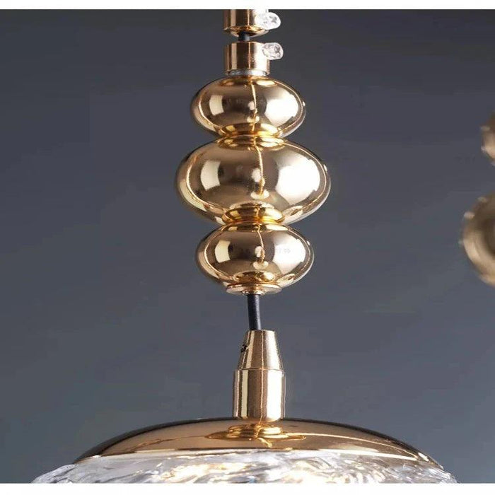 Gold Bubble Glass Pendant Light - Flush Mount Chandelier-DWHOME