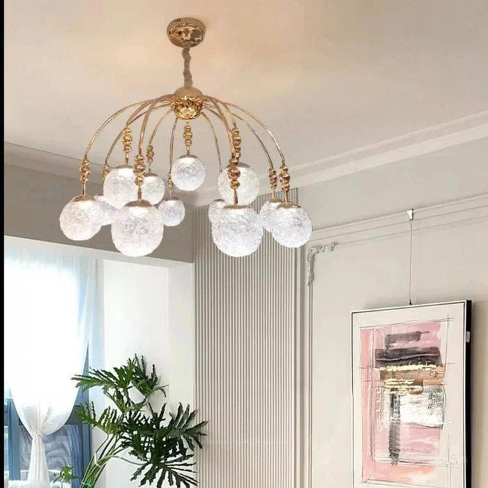 Gold Bubble Glass Pendant Light - Flush Mount Chandelier-DWHOME