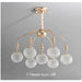 Gold Bubble Glass Pendant Light - Flush Mount Chandelier-DWHOME